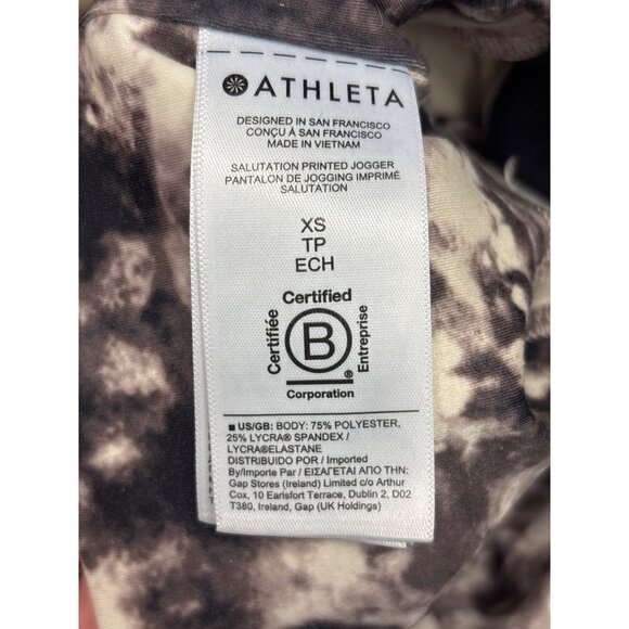 Athleta Salutations Tie Dye Print High Waisted Jogger Pants XS - Picture 8 of 8